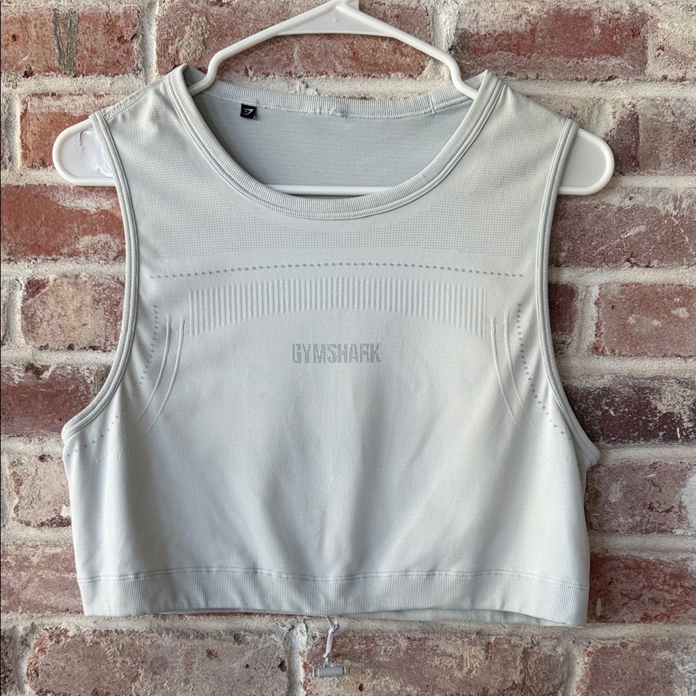 Gymshark Women's Light Gray Crop Top